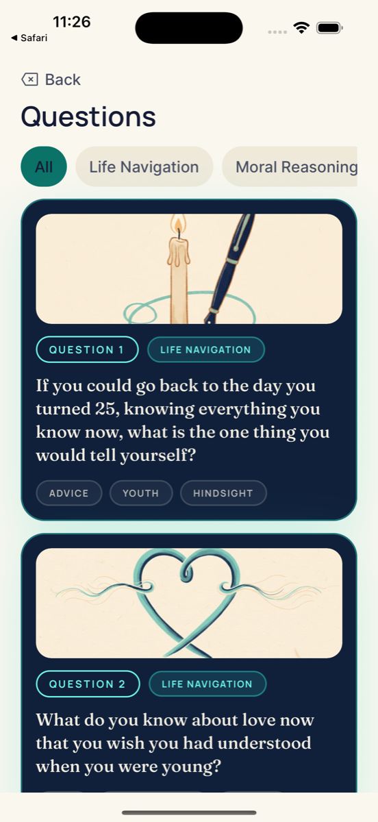 A hundred questions to choose from