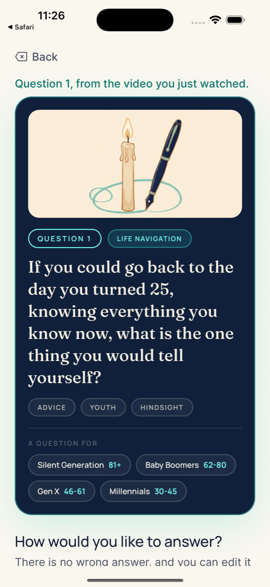 The question from the video