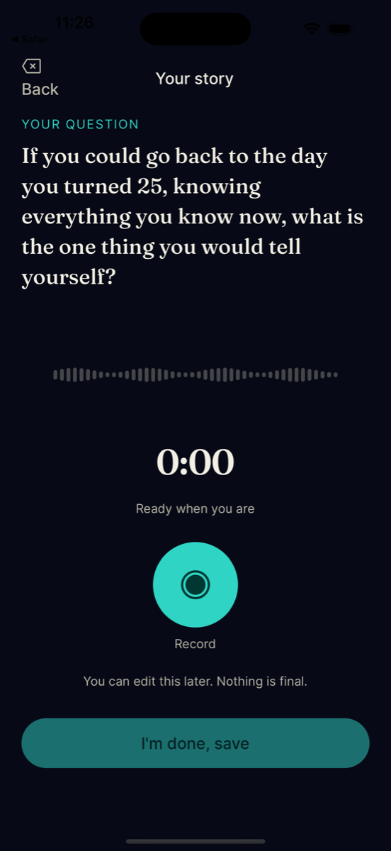 Answer in your own voice